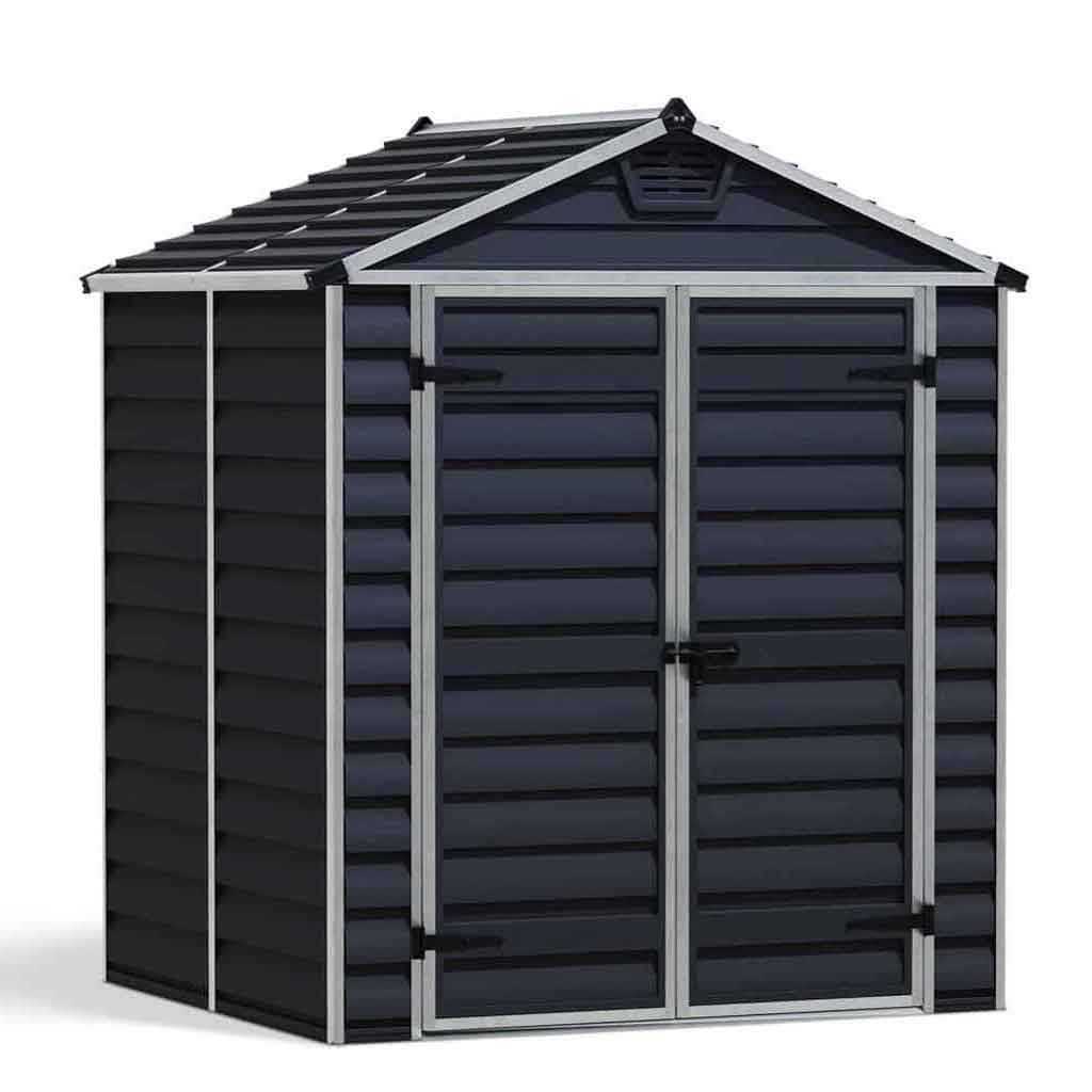 anthracite grey garden shed 6x5